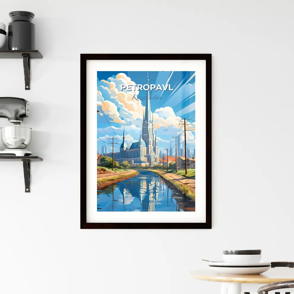 Petropavl, Kazakhstan, A Poster of a water way with a church and buildings in the background Default Title