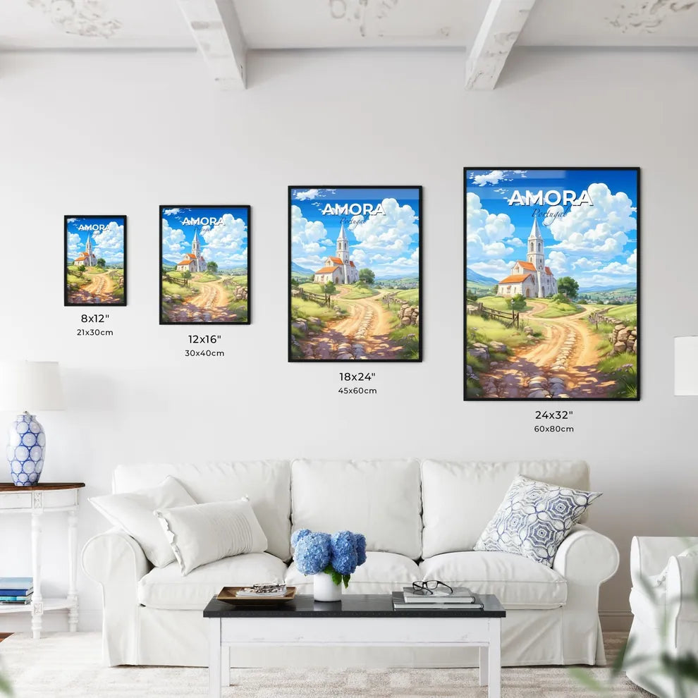 Amora, Portugal, A Poster of a church on a dirt road Default Title