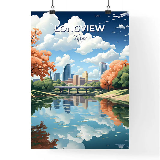 Longview, Texas, A Poster of a river with a bridge and trees in the background Default Title