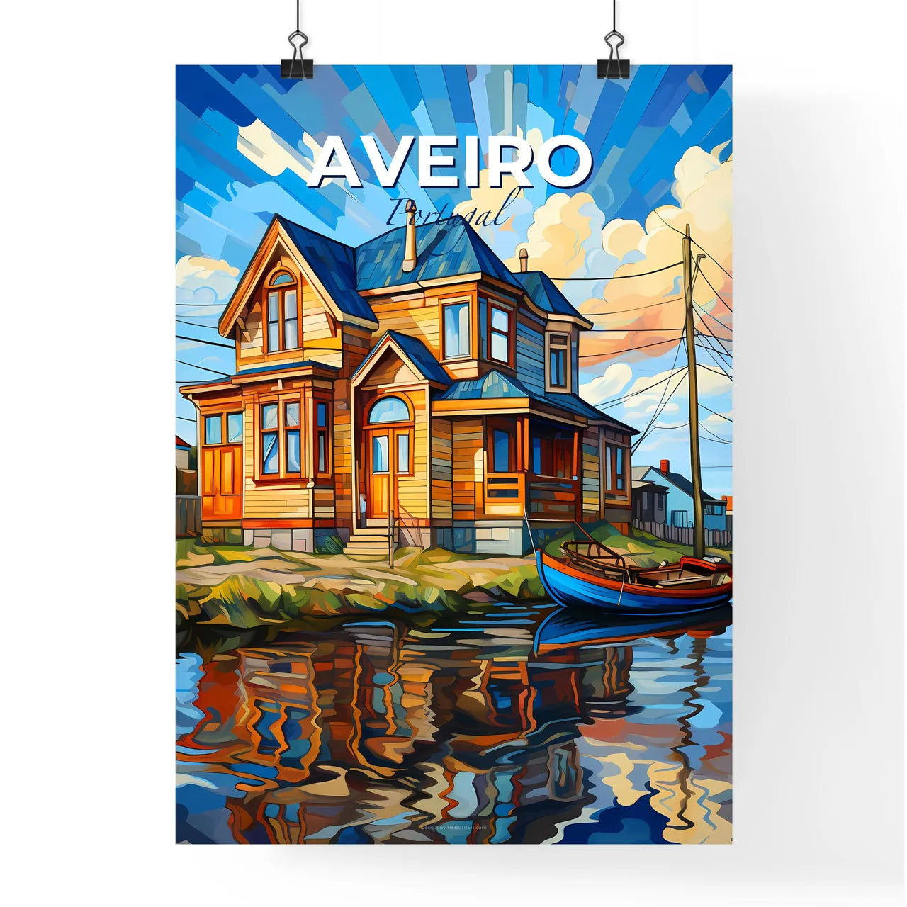 Aveiro, Portugal, A Poster of a house on the water Default Title