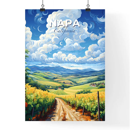 Napa, California, A Poster of a landscape with a dirt road and trees and a house Default Title