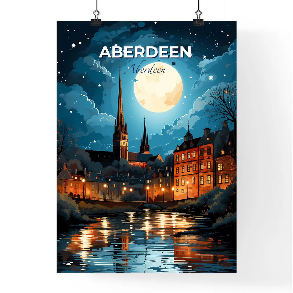 Aberdeen, Aberdeen, A Poster of a moon over a city Default Title