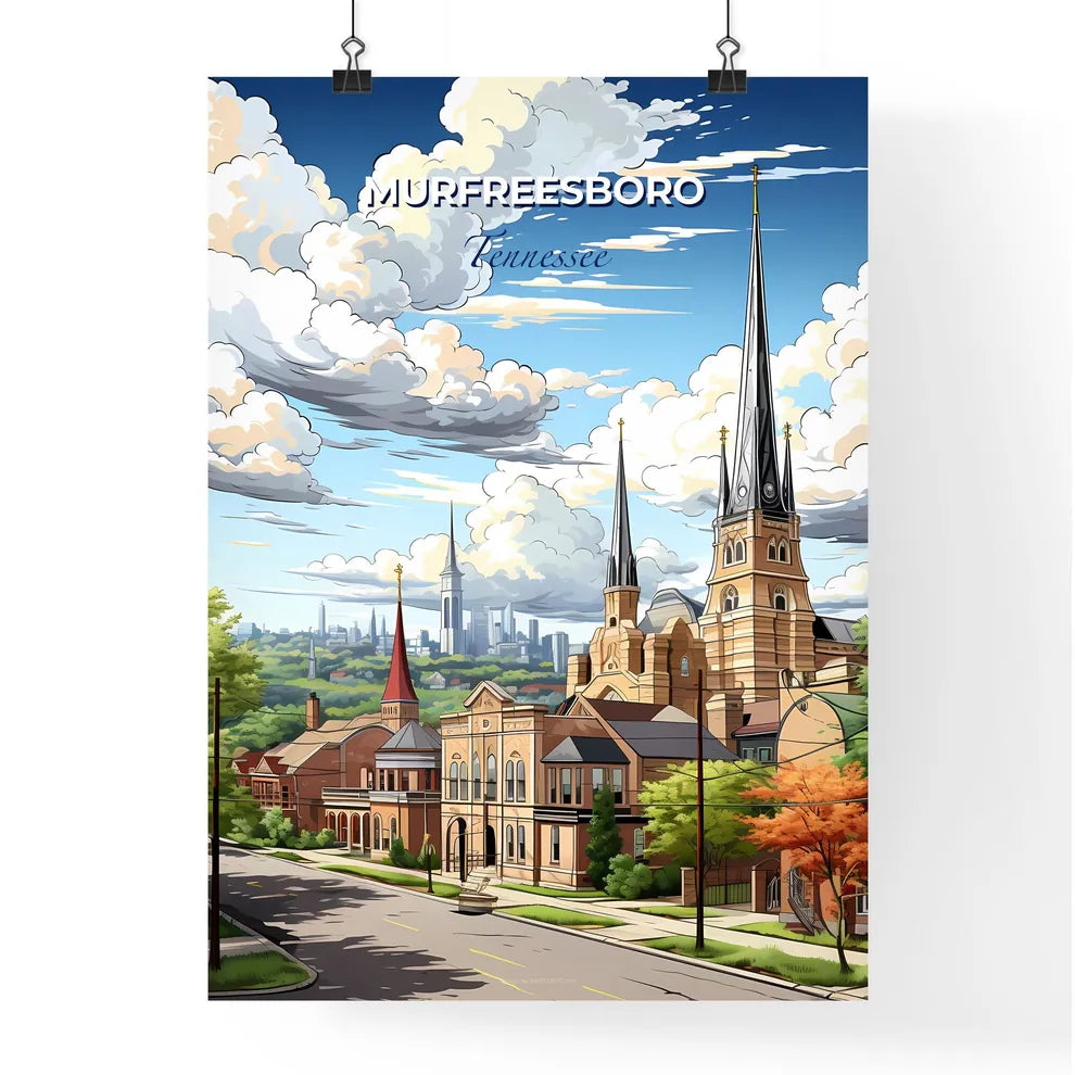 Murfreesboro, Tennessee, A Poster of a building with a steeple and trees Default Title