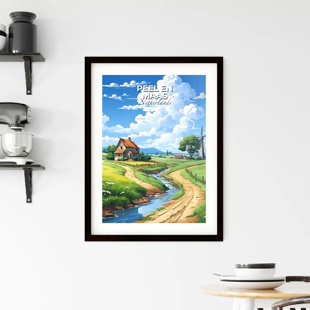 Peel En Maas, Netherlands, A Poster of a stream running through a field Default Title