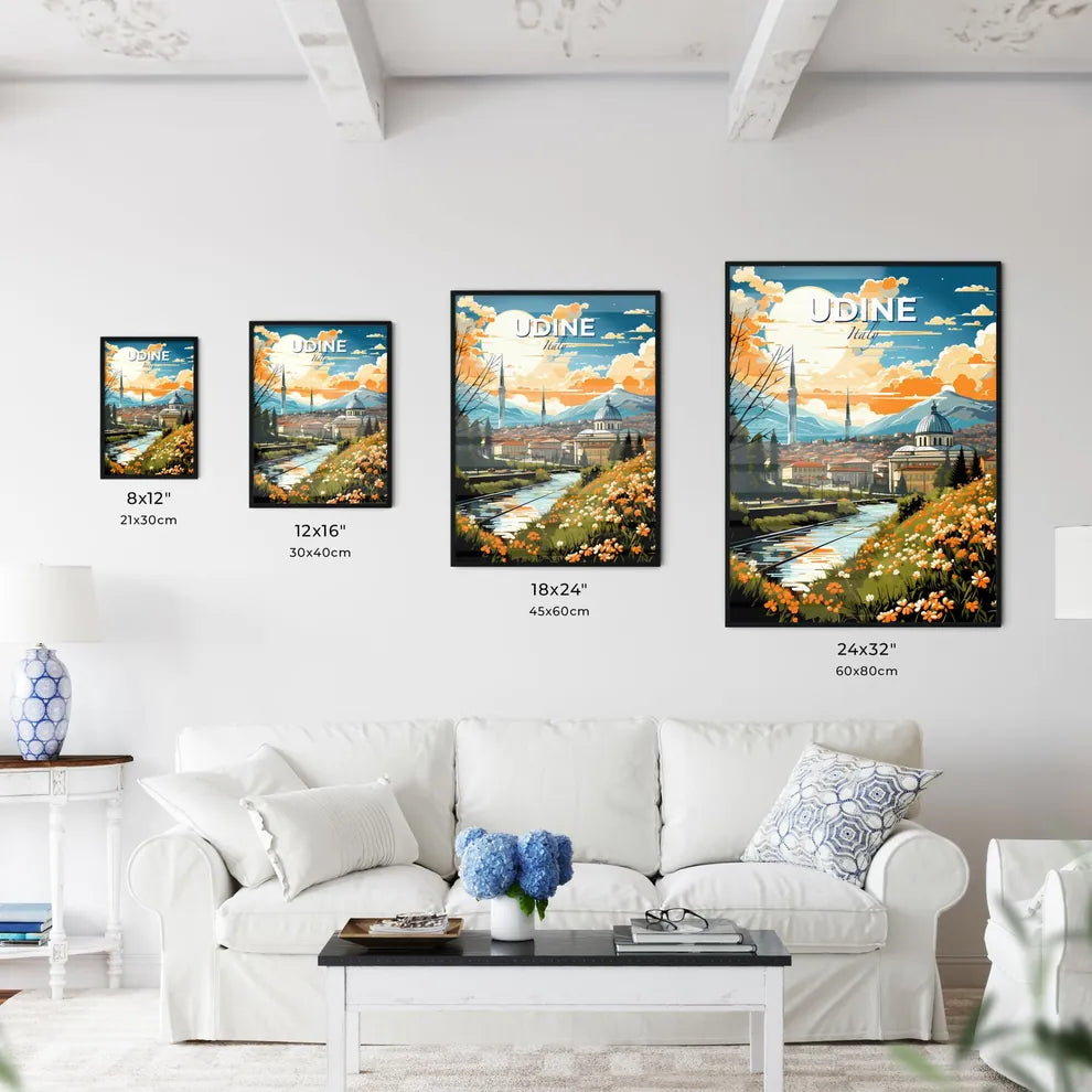 Udine, Italy, A Poster of a river running through a city Default Title