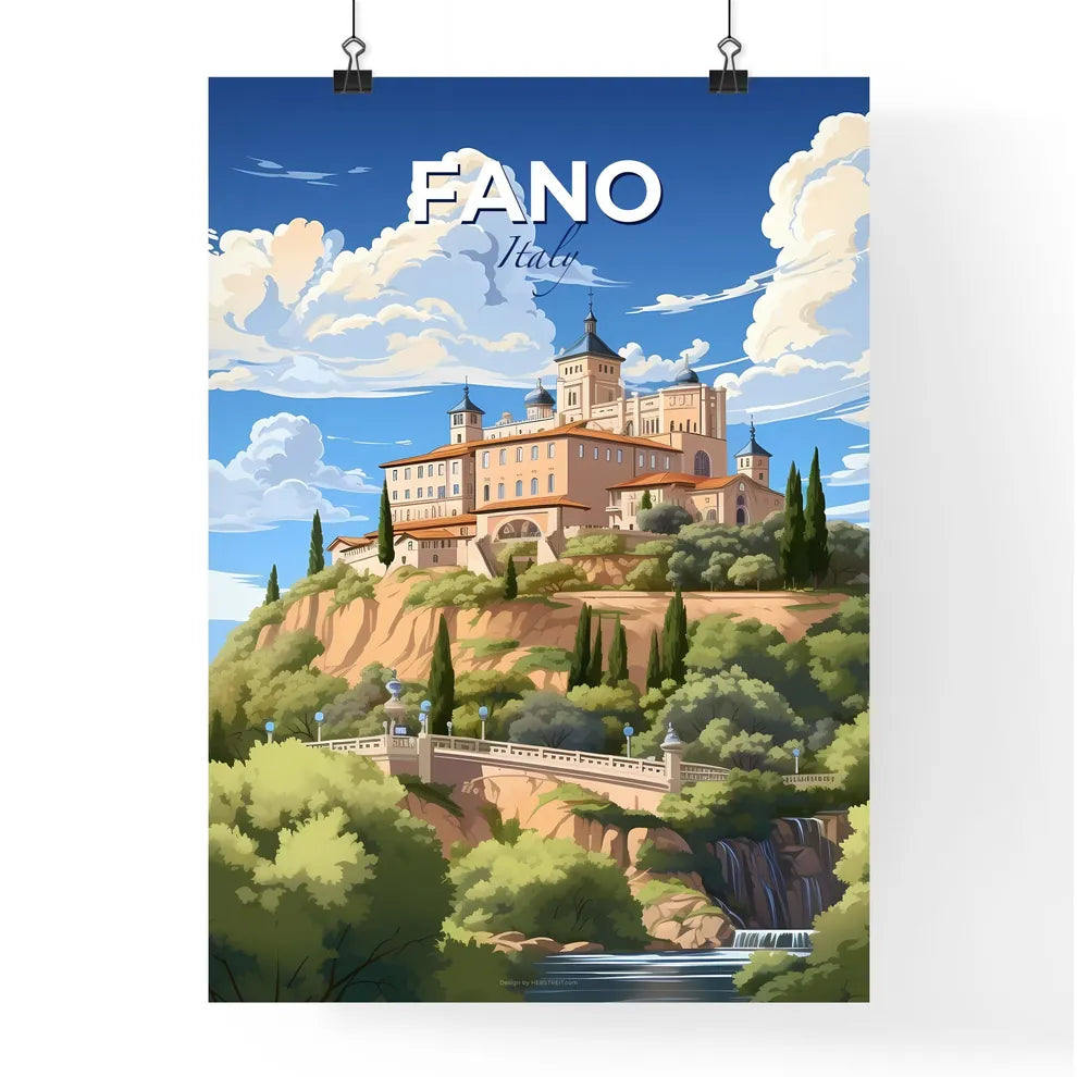 Fano, Italy, A Poster of a castle on a hill Default Title