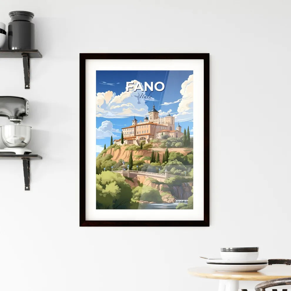 Fano, Italy, A Poster of a castle on a hill Default Title