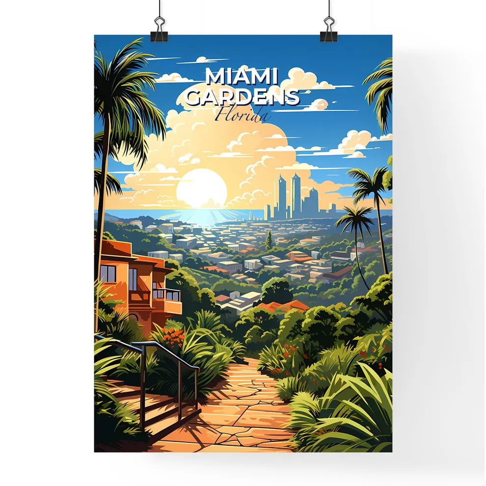 Miami Gardens, Florida, A Poster of a view of a city from a hill Default Title