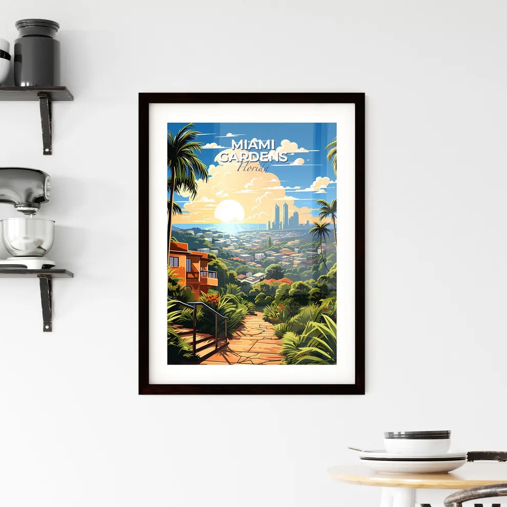 Miami Gardens, Florida, A Poster of a view of a city from a hill Default Title