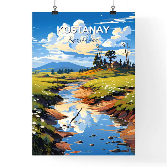 Kostanay, Kazakhstan, A Poster of a stream of water in a field Default Title
