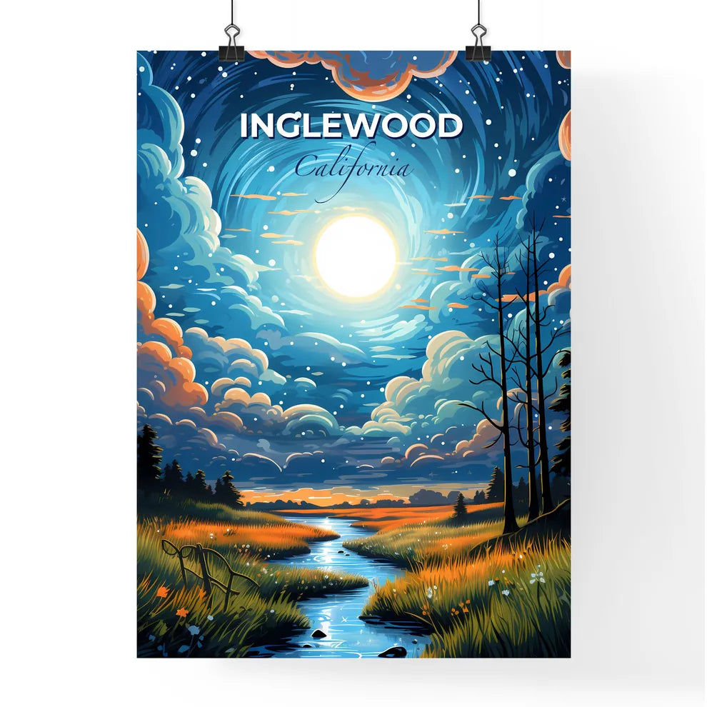 Inglewood, California, A Poster of a river running through a forest Default Title