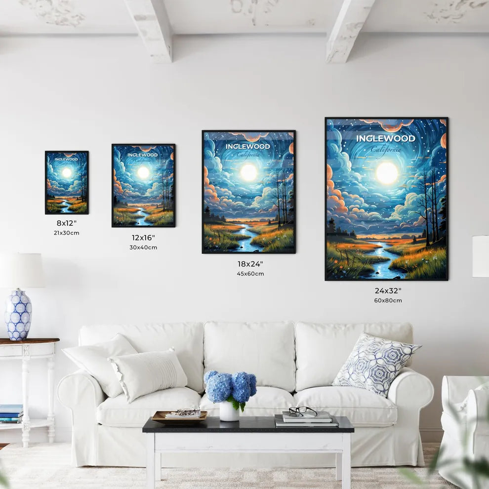 Inglewood, California, A Poster of a river running through a forest Default Title