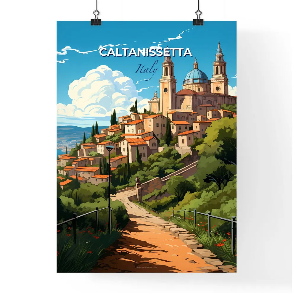 Caltanissetta, Italy, A Poster of a road leading to a town Default Title