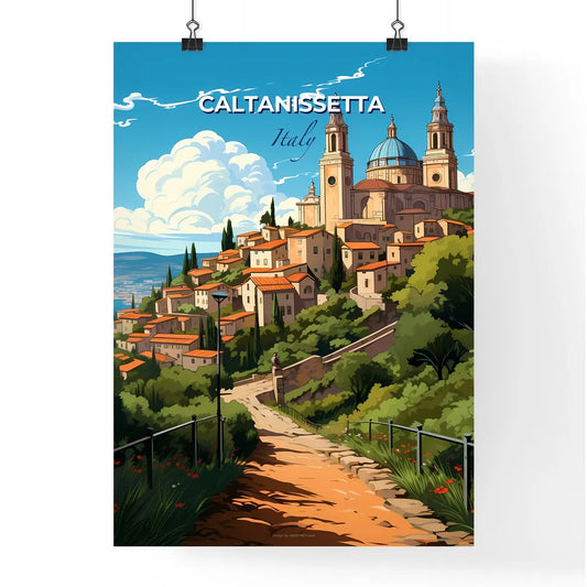 Caltanissetta, Italy, A Poster of a road leading to a town Default Title