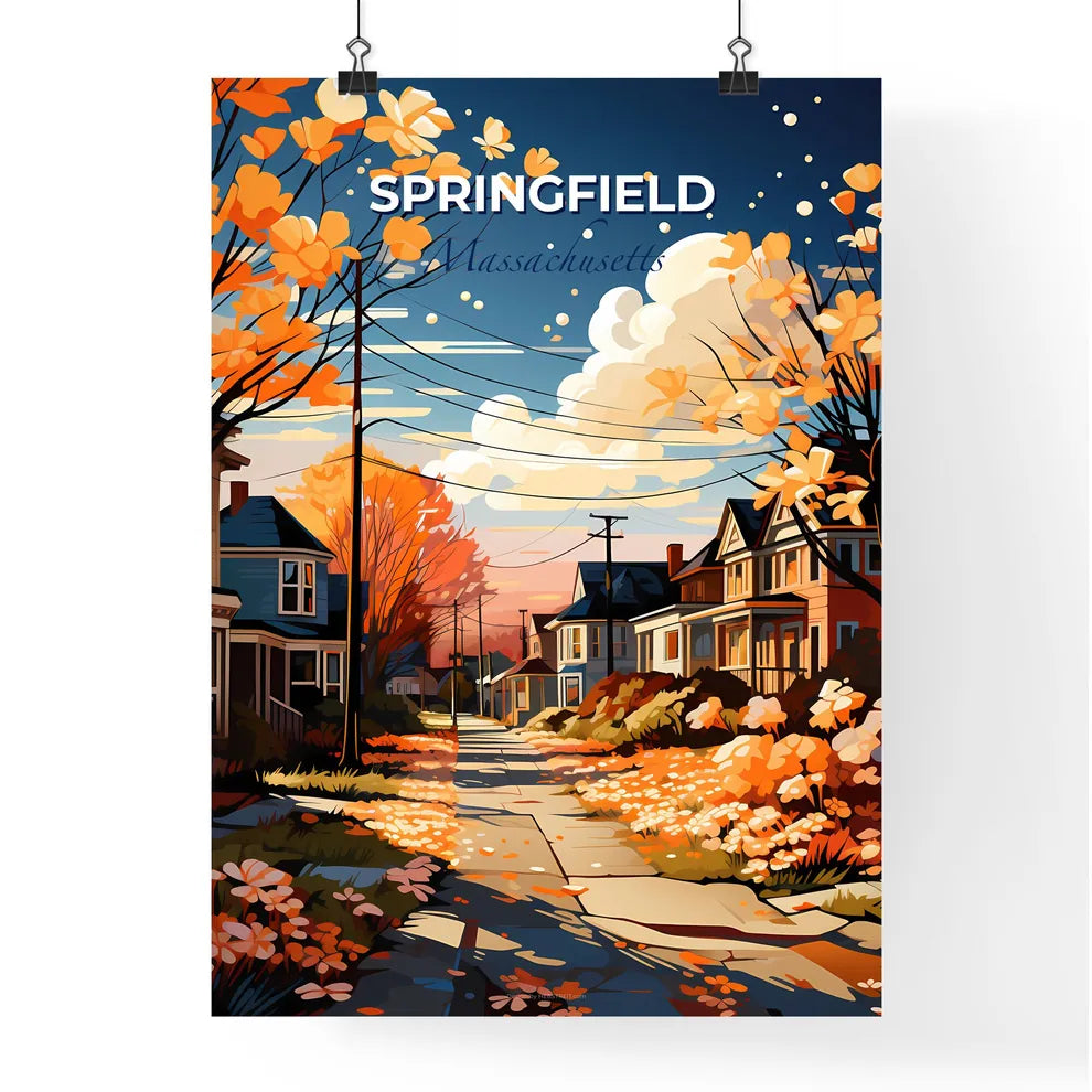 Springfield, Massachusetts, A Poster of a lively and colourful cityscape Default Title