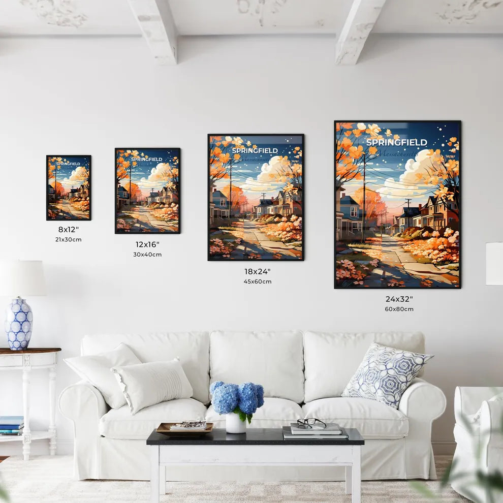 Springfield, Massachusetts, A Poster of a lively and colourful cityscape Default Title