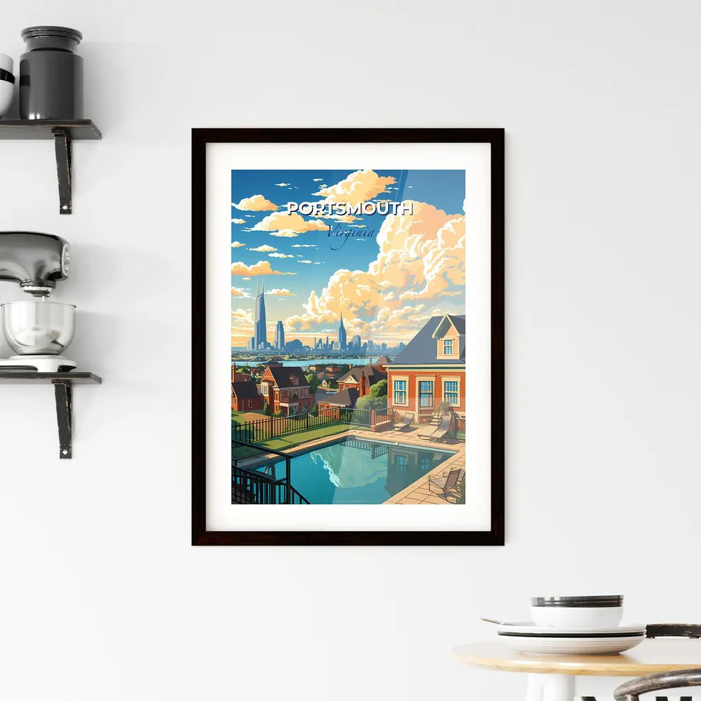 Portsmouth, Virginia, A Poster of a lively and colourful cityscape Default Title