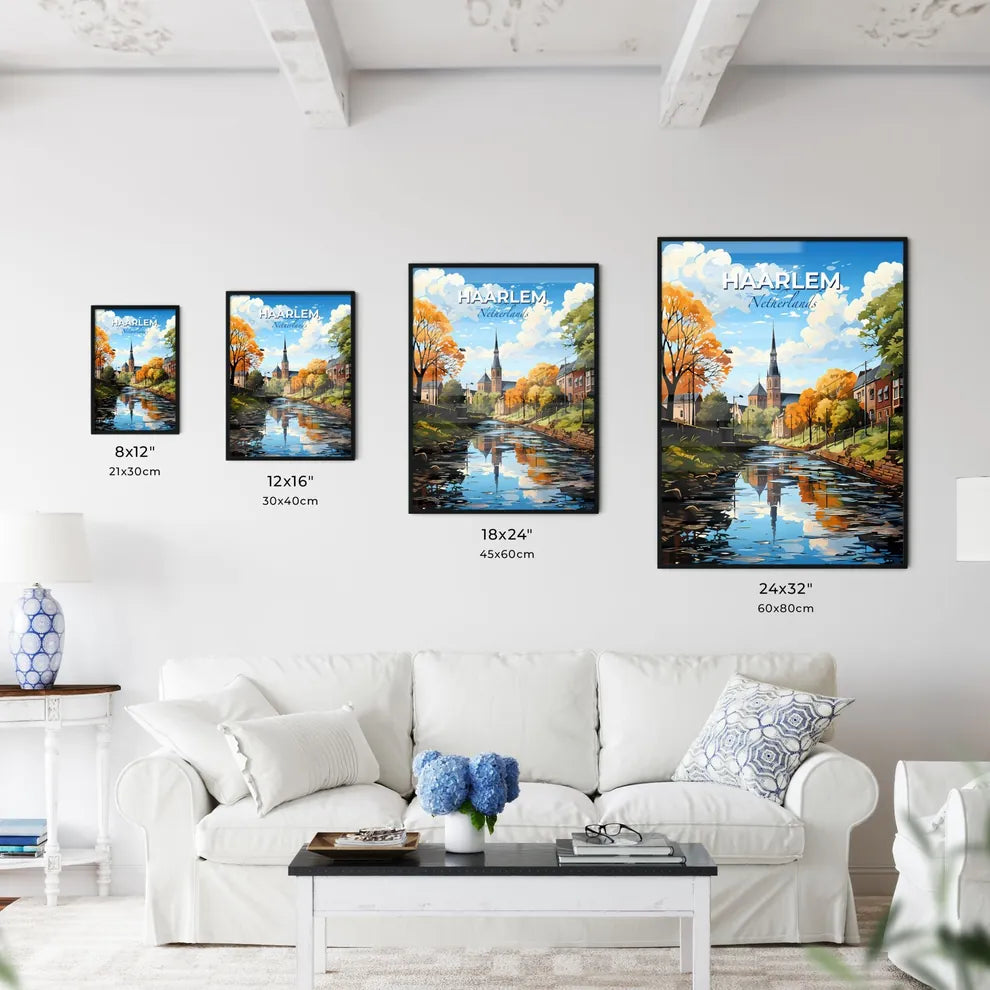 Haarlem, Netherlands, A Poster of a lively and colourful cityscape Default Title
