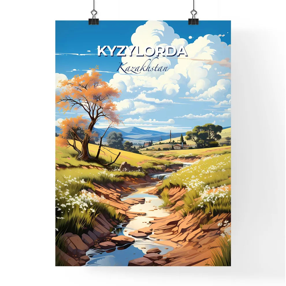 Kyzylorda, Kazakhstan, A Poster of a lively and colourful cityscape Default Title