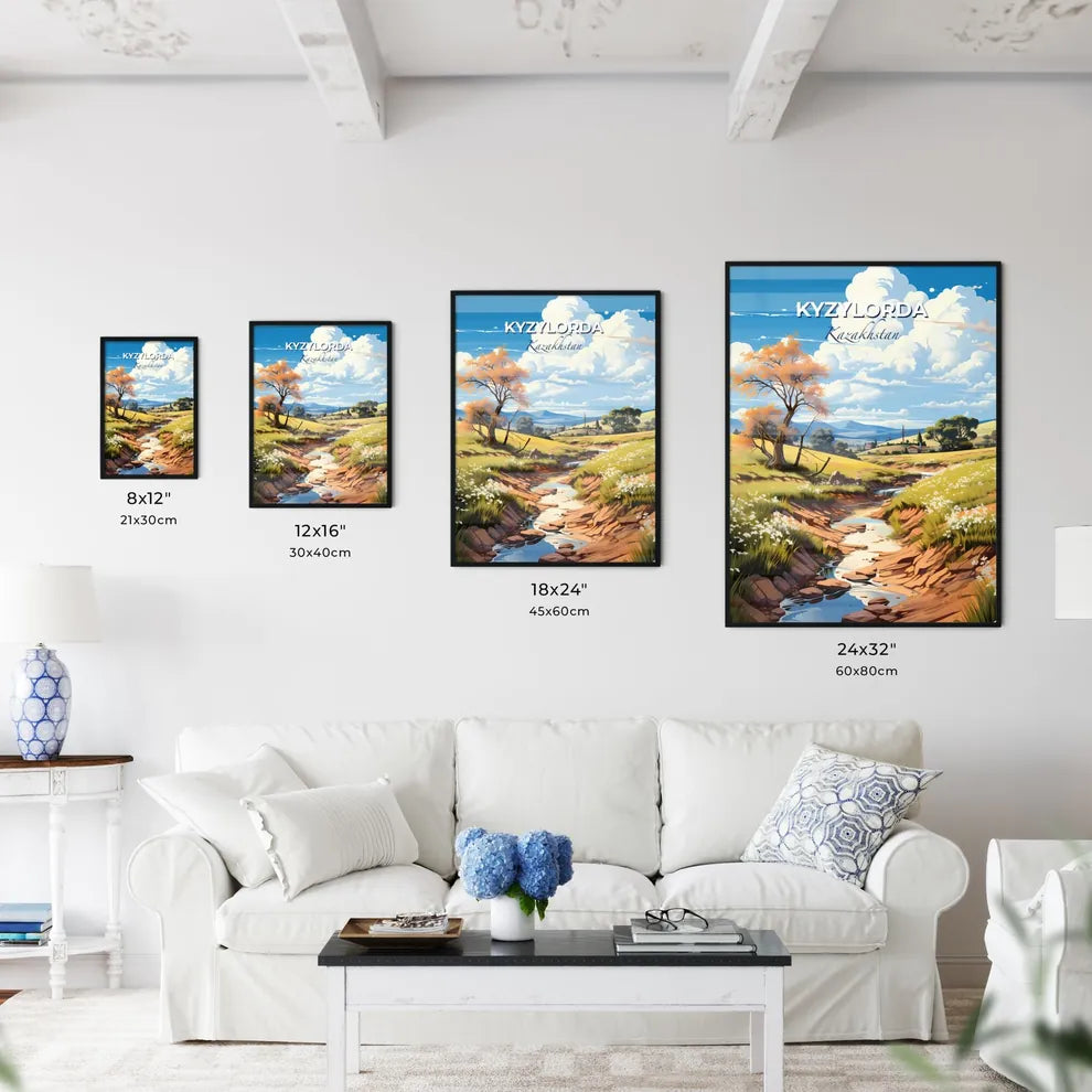 Kyzylorda, Kazakhstan, A Poster of a lively and colourful cityscape Default Title