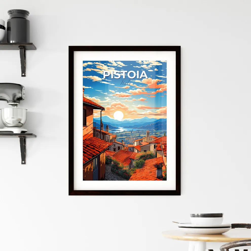 Pistoia, Italy, A Poster of a lively and colourful cityscape Default Title