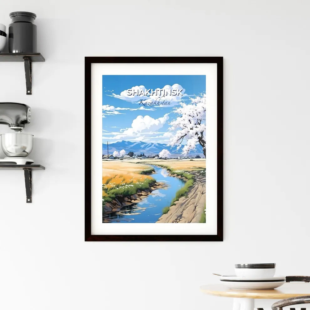 Shakhtinsk, Kazakhstan, A Poster of a lively and colourful cityscape Default Title