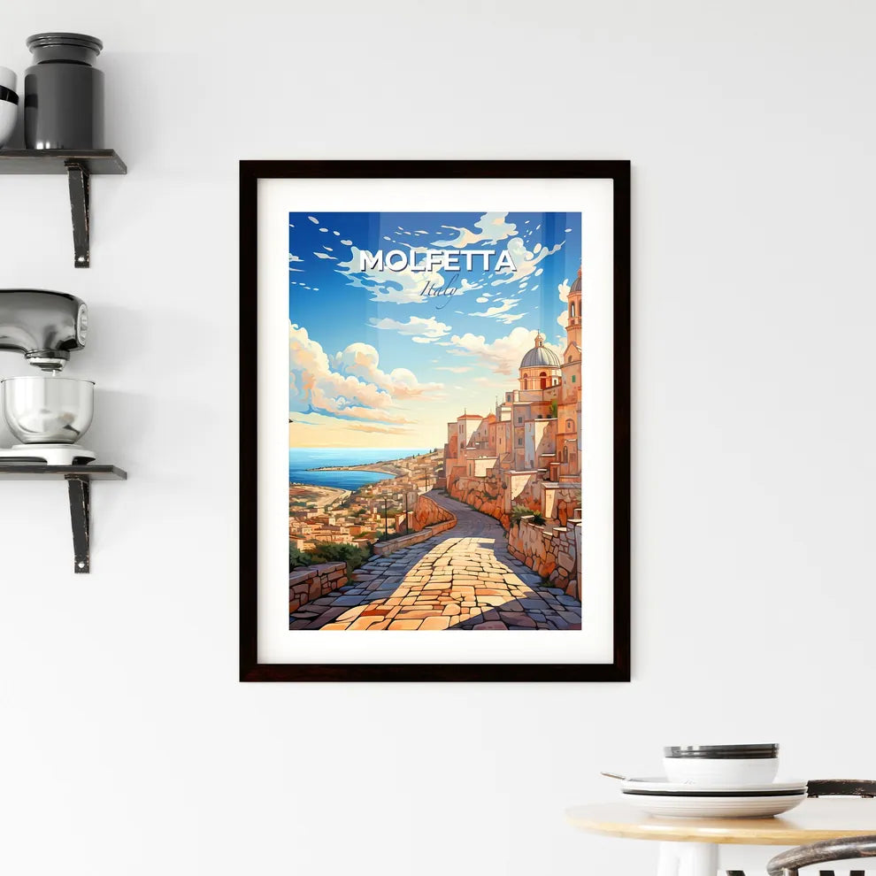 Molfetta, Italy, A Poster of a lively and colourful cityscape Default Title