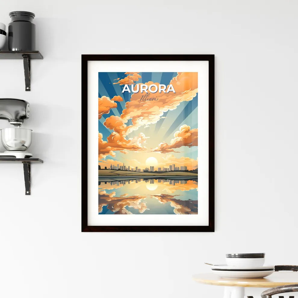 Aurora, Illinois, A Poster of a lively and colourful cityscape Default Title