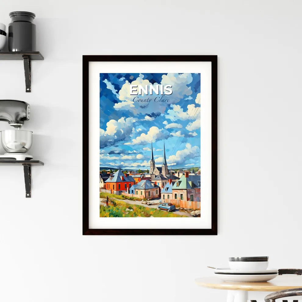 Ennis, County Clare, A Poster of a lively and colourful cityscape Default Title