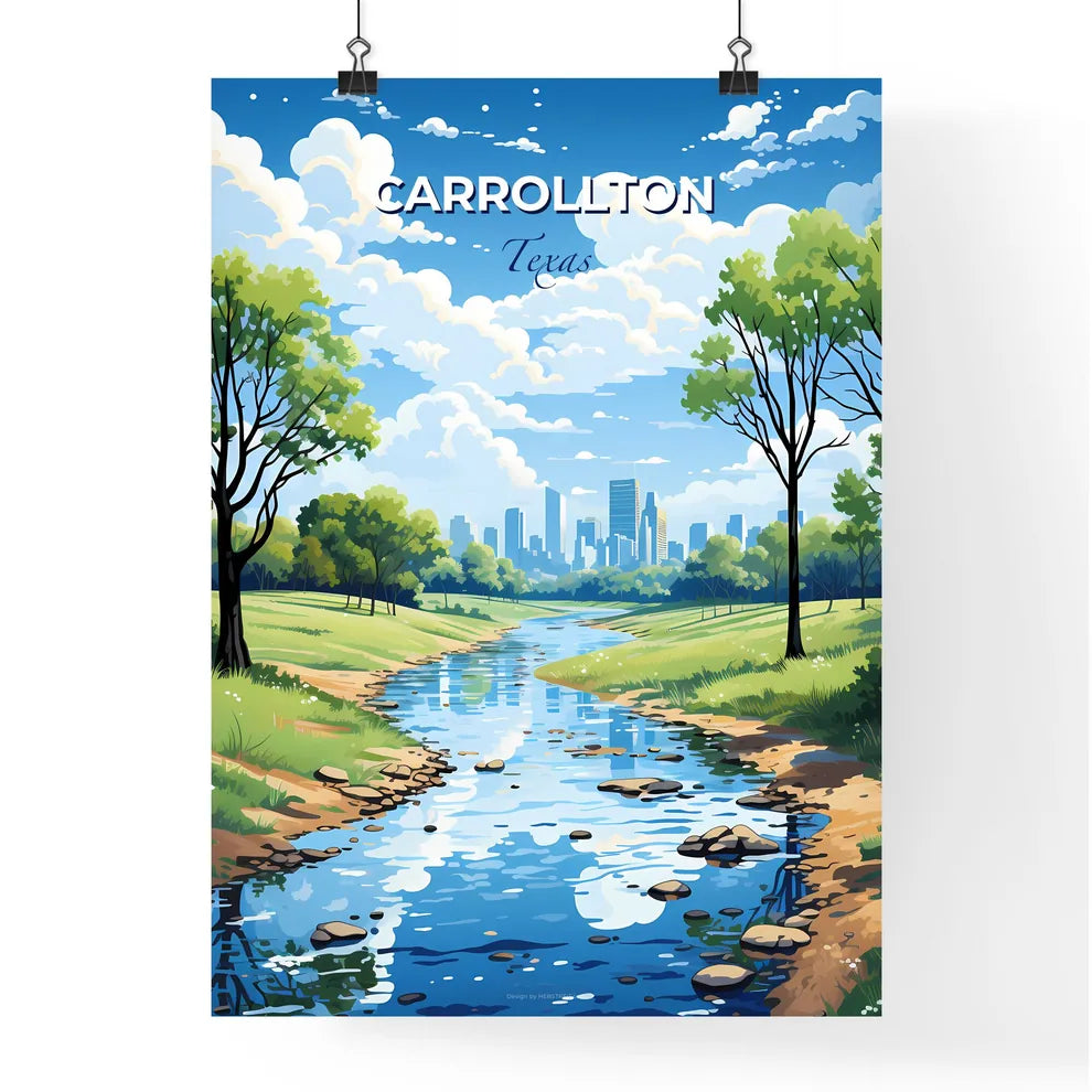 Carrollton, Texas, A Poster of a river running through a park Default Title