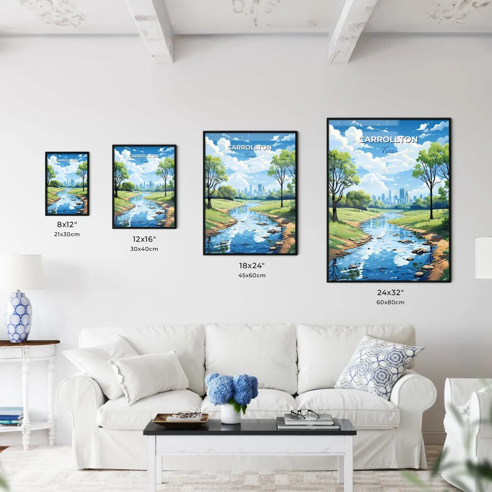Carrollton, Texas, A Poster of a river running through a park Default Title