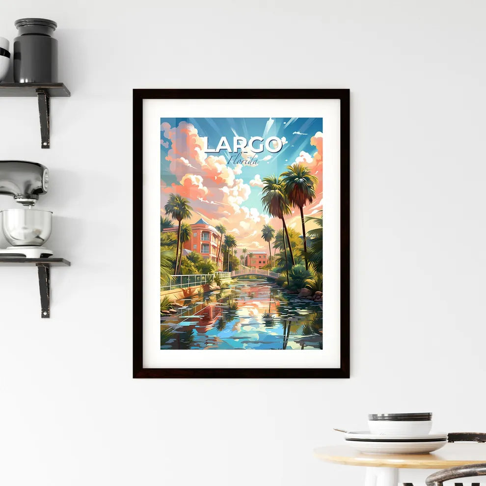 Largo, Florida, A Poster of a river with palm trees and buildings Default Title