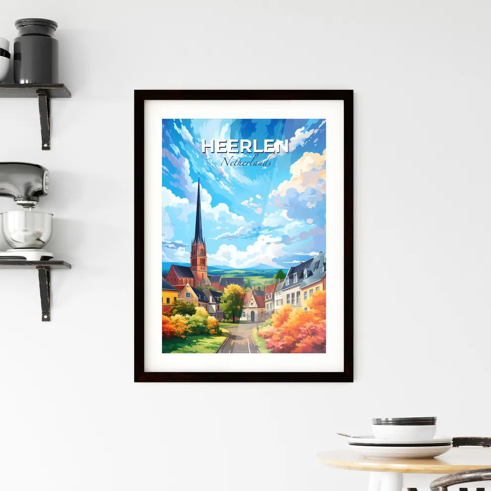 Heerlen, Netherlands, A Poster of a colorful landscape of a town Default Title