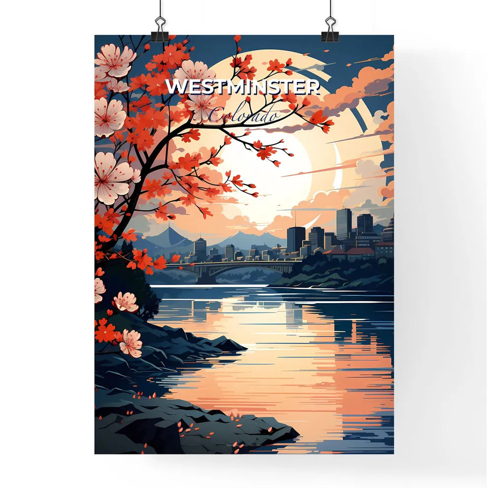 Westminster, Colorado, A Poster of a painting of a city and a river Default Title