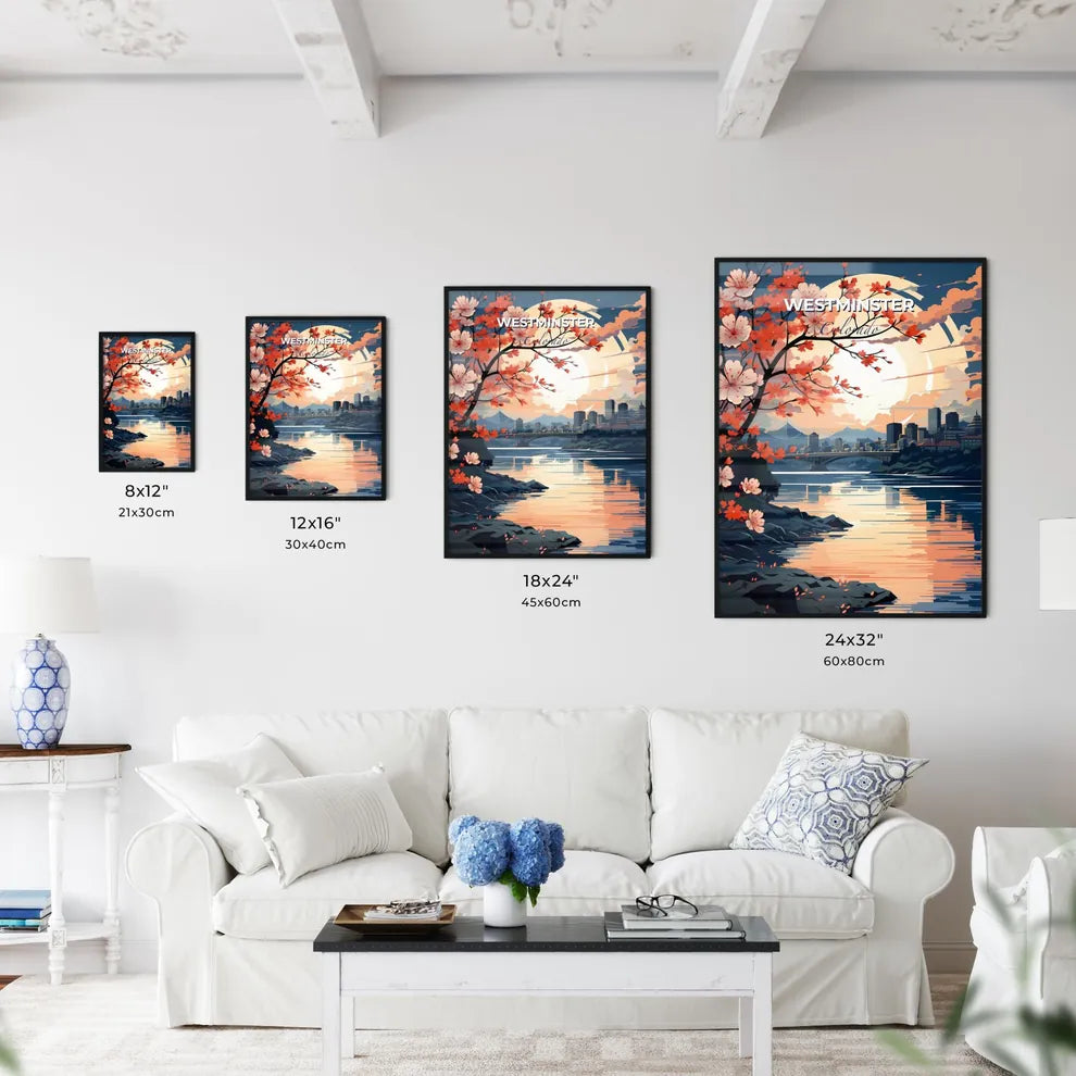 Westminster, Colorado, A Poster of a painting of a city and a river Default Title