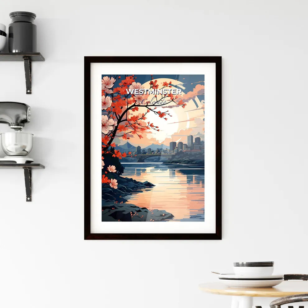 Westminster, Colorado, A Poster of a painting of a city and a river Default Title