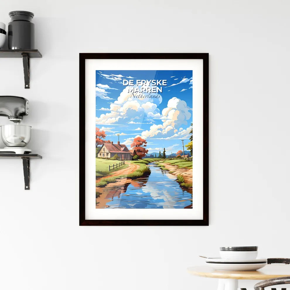 De Fryske Marren, Netherlands, A Poster of a house near a river Default Title