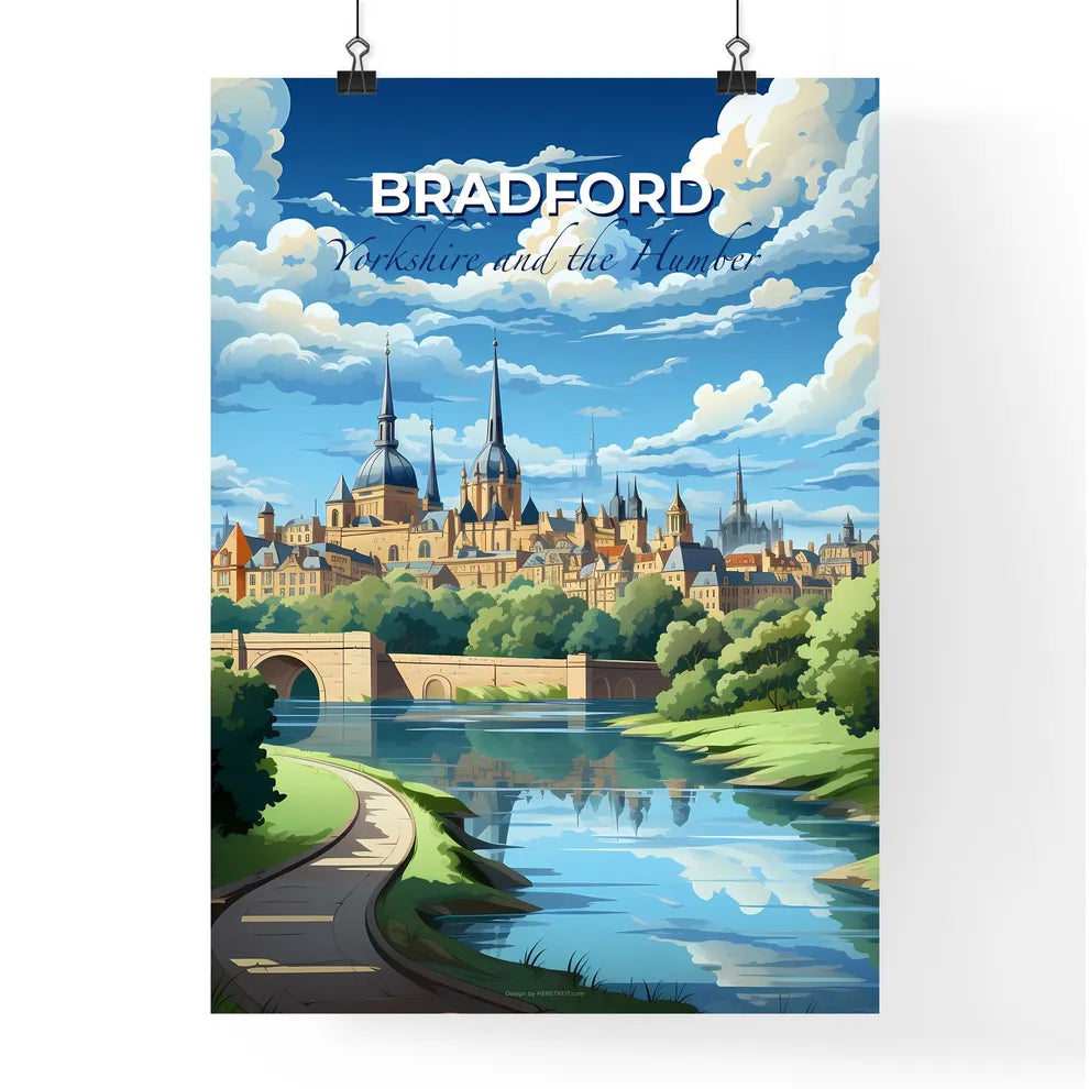 Bradford, Yorkshire and the Humber, A Poster of a river running through a city Default Title