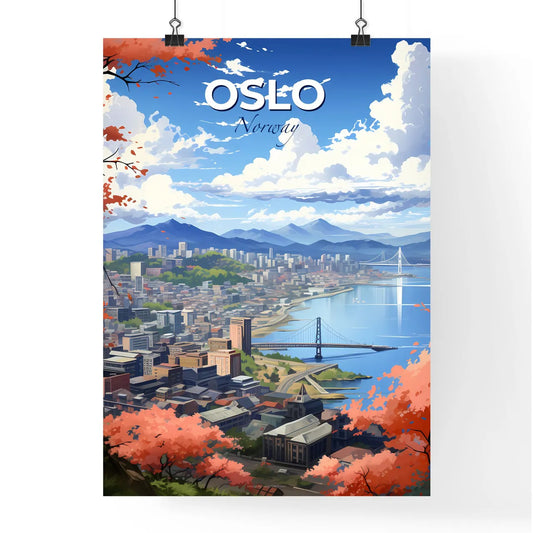 Oslo, Norway, A Poster of a city by the water Default Title