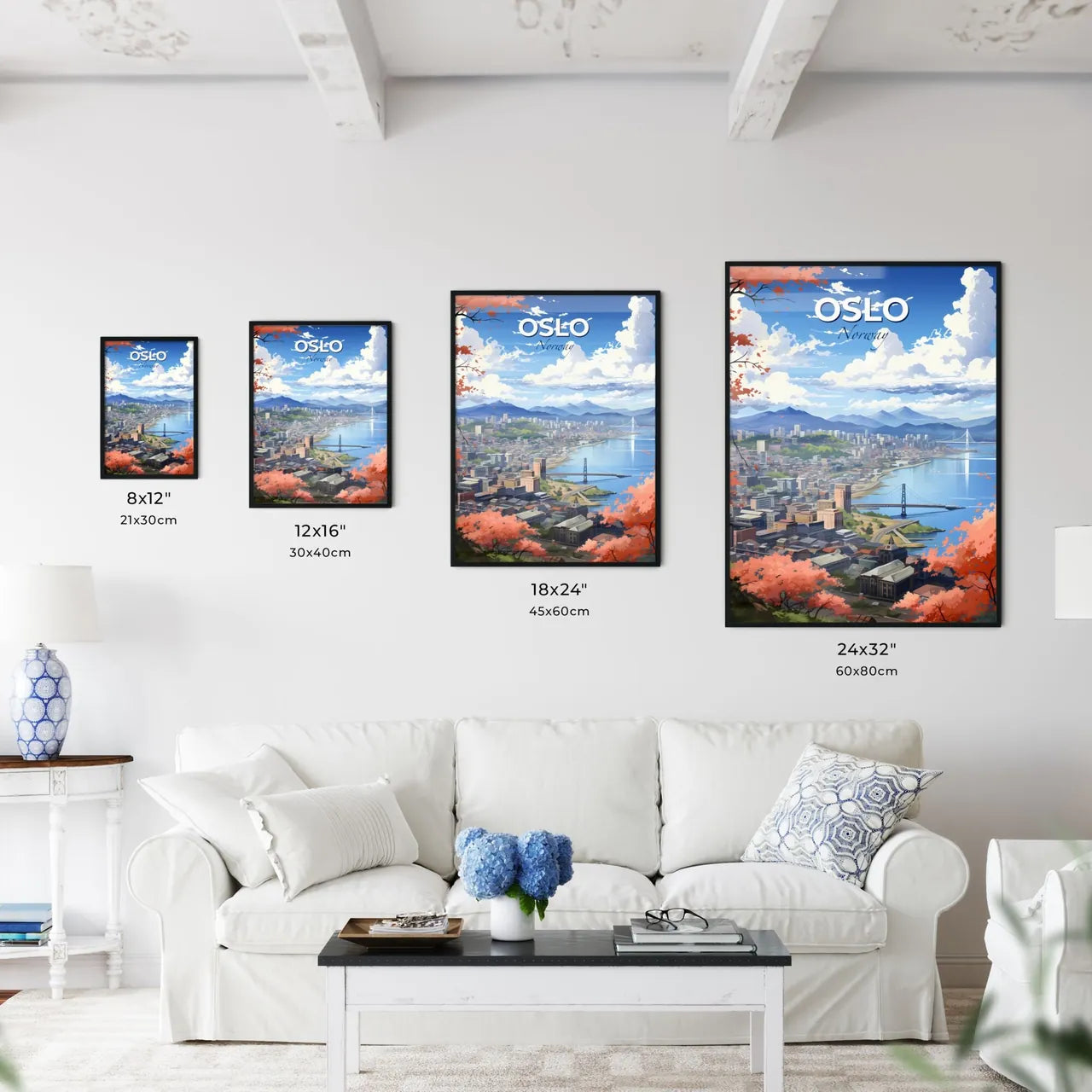 Oslo, Norway, A Poster of a city by the water Default Title