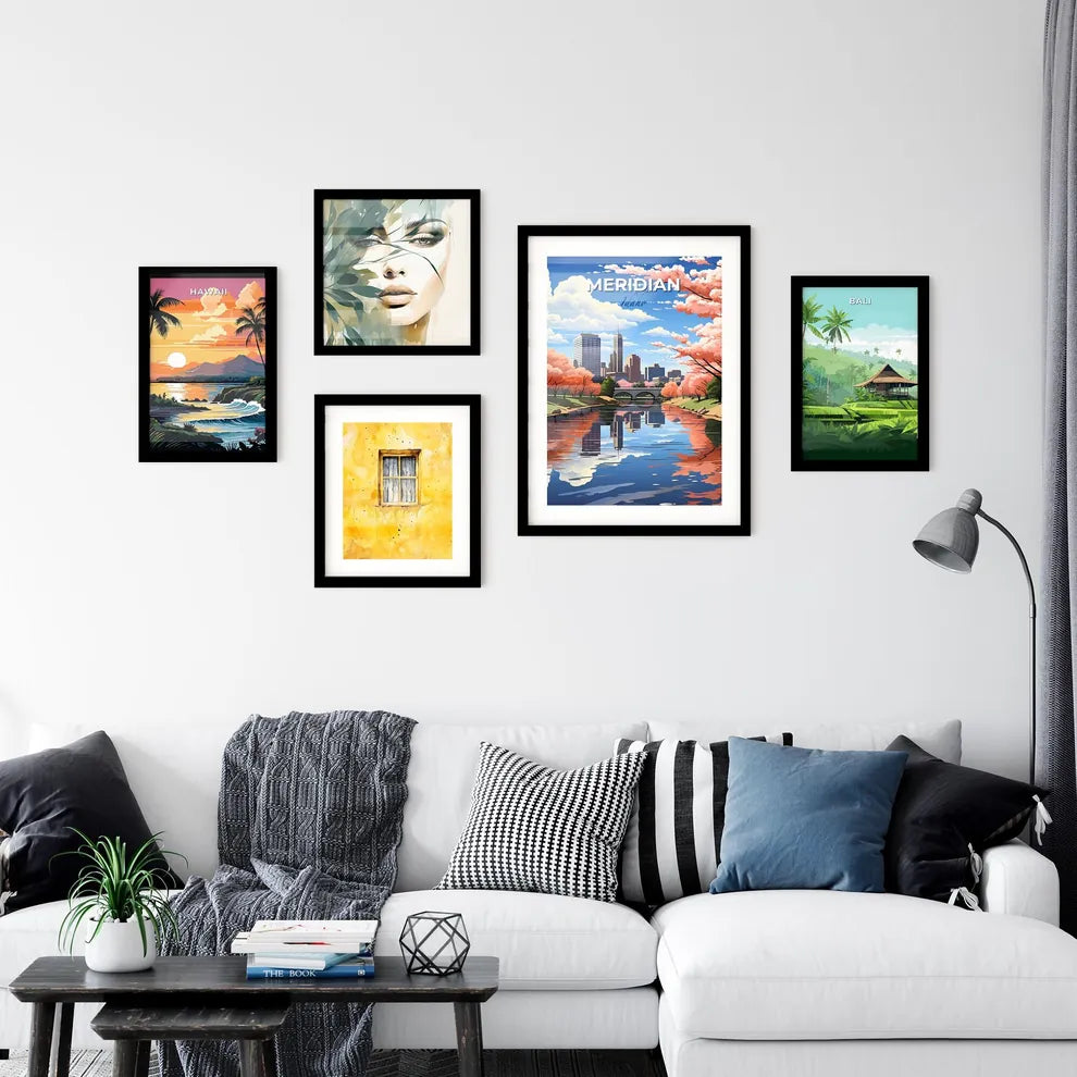 Meridian, Idaho, A Poster of a river with a bridge and trees in the background Default Title