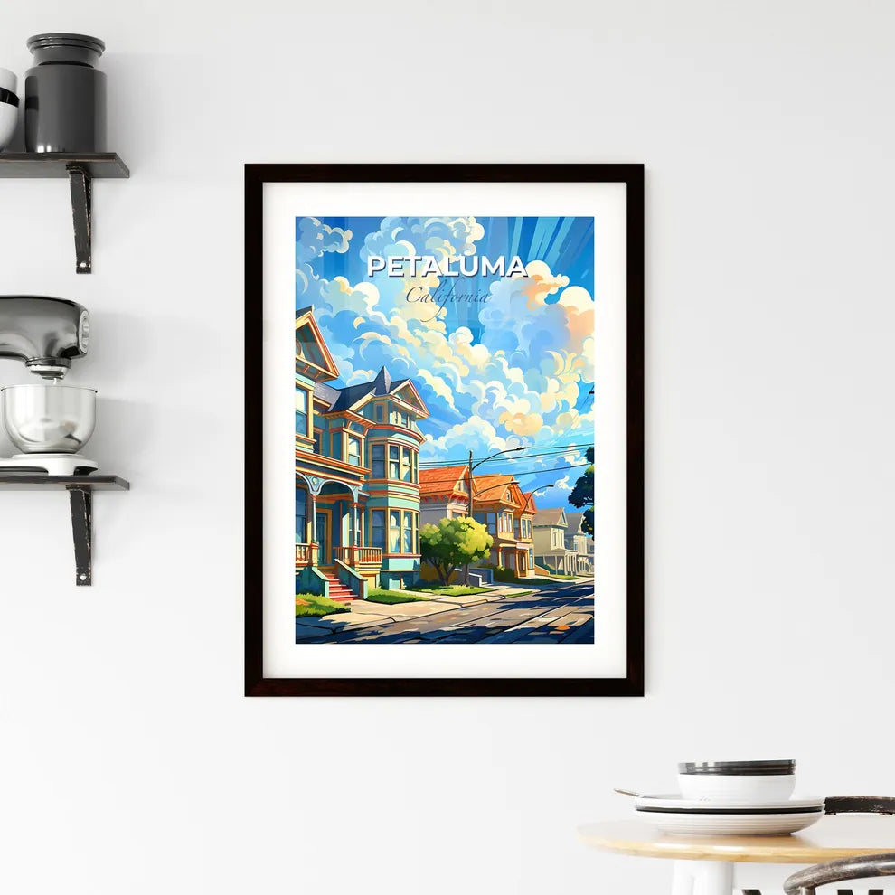 Petaluma, California, A Poster of a row of houses on a street Default Title