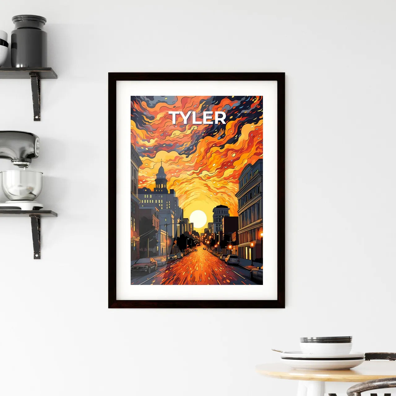 Tyler, Texas, A Poster of a street with cars and buildings in the background Default Title