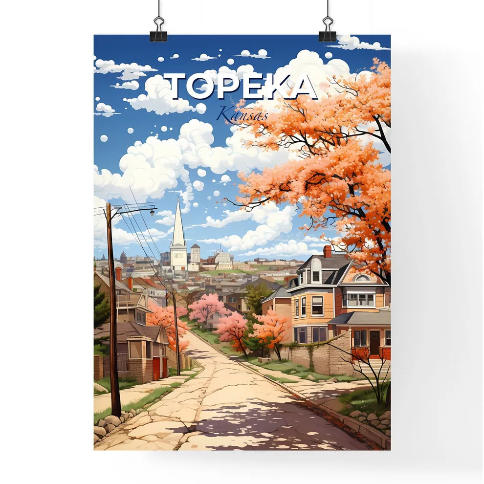 Topeka, Kansas, A Poster of a street with houses and trees Default Title