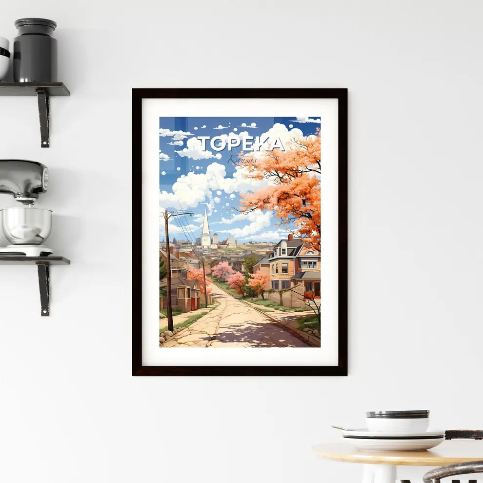 Topeka, Kansas, A Poster of a street with houses and trees Default Title