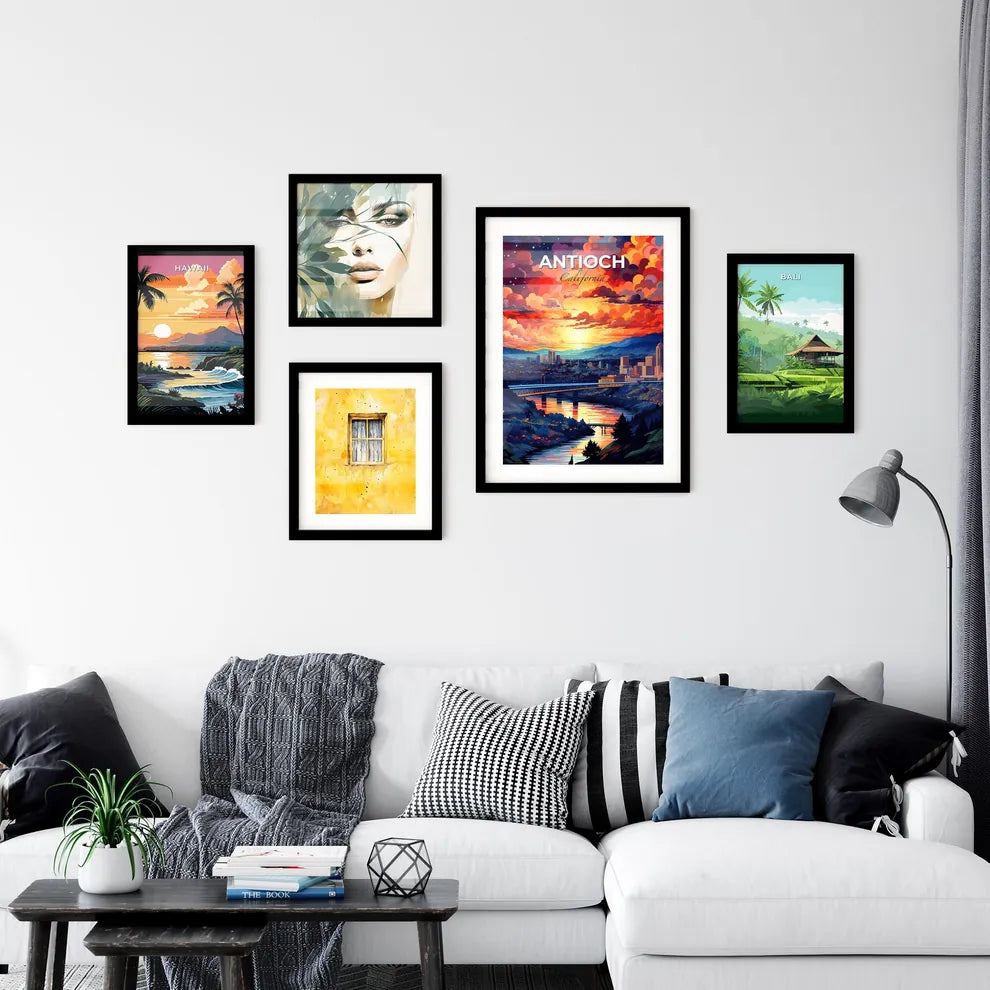 Antioch, California, A Poster of a colorful sky over a river and a city Default Title