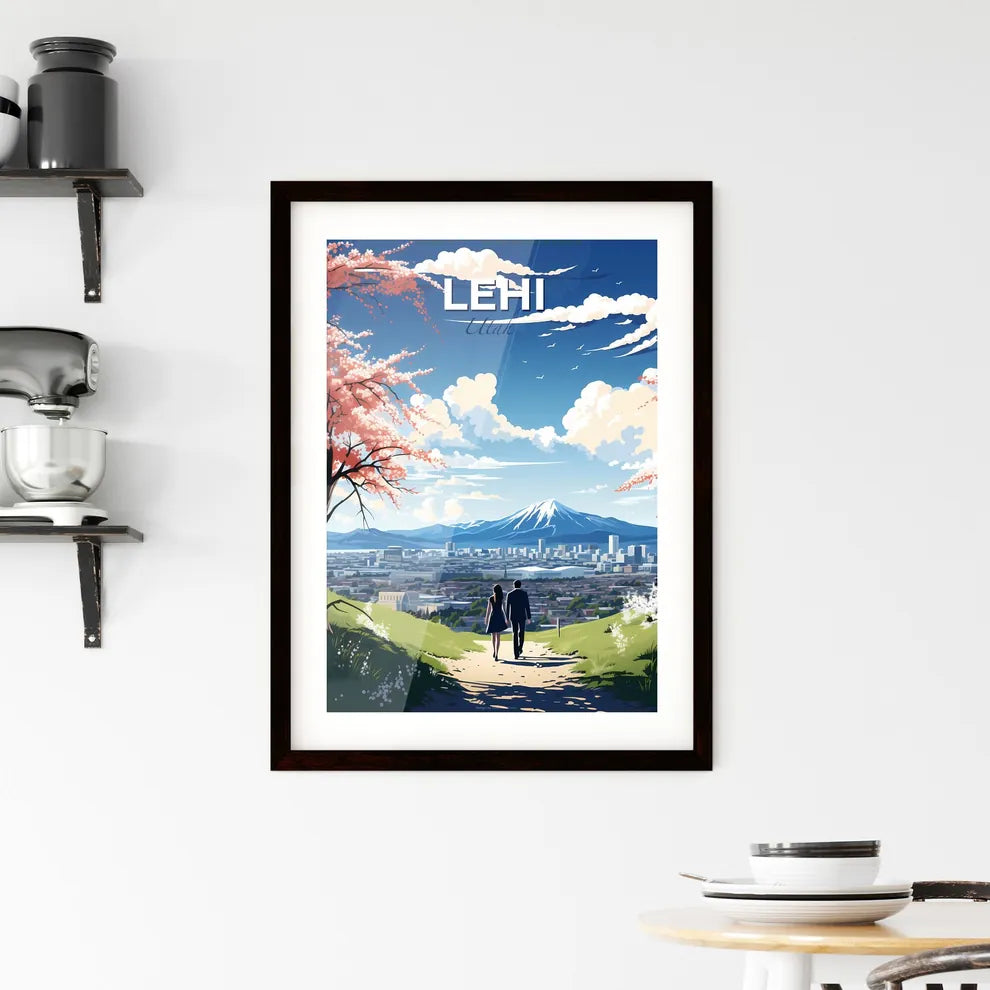 Lehi, Utah, A Poster of a man and woman walking on a path with a city in the background Default Title