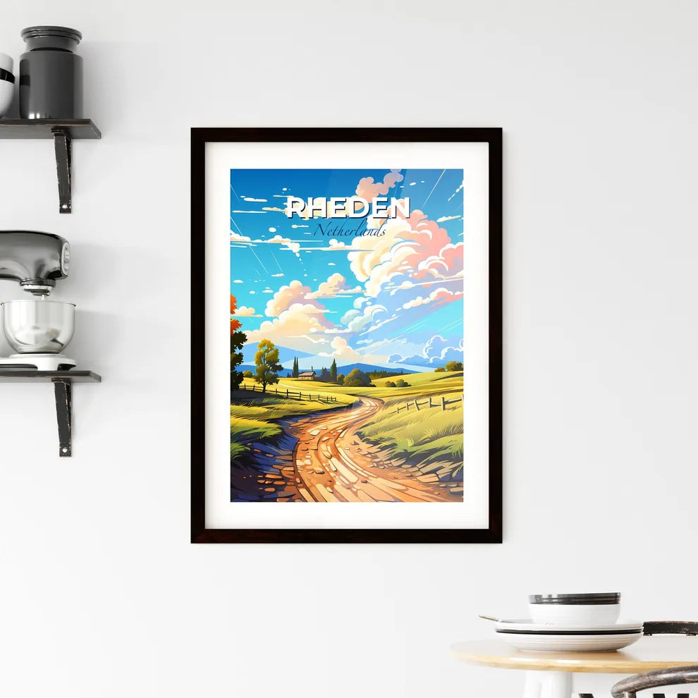 Rheden, Netherlands, A Poster of a dirt road through a field Default Title