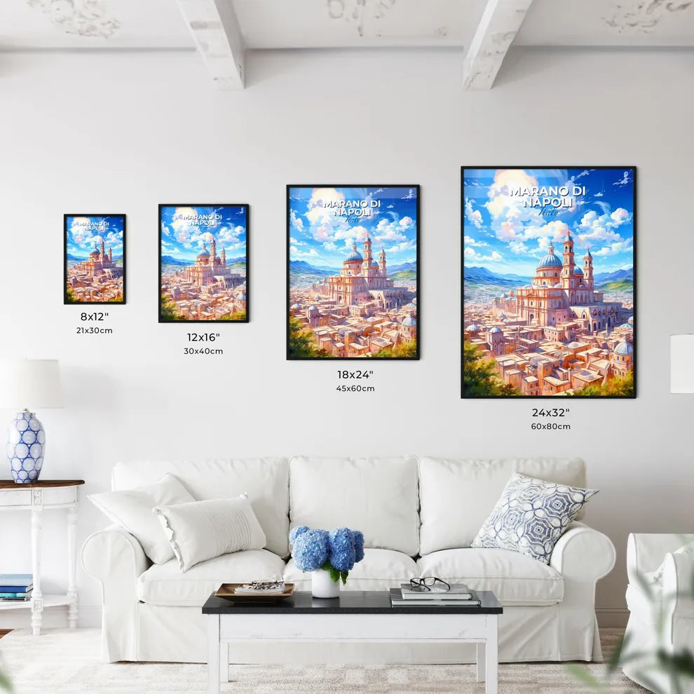 Marano Di Napoli, Italy, A Poster of a large building with towers and domes Default Title