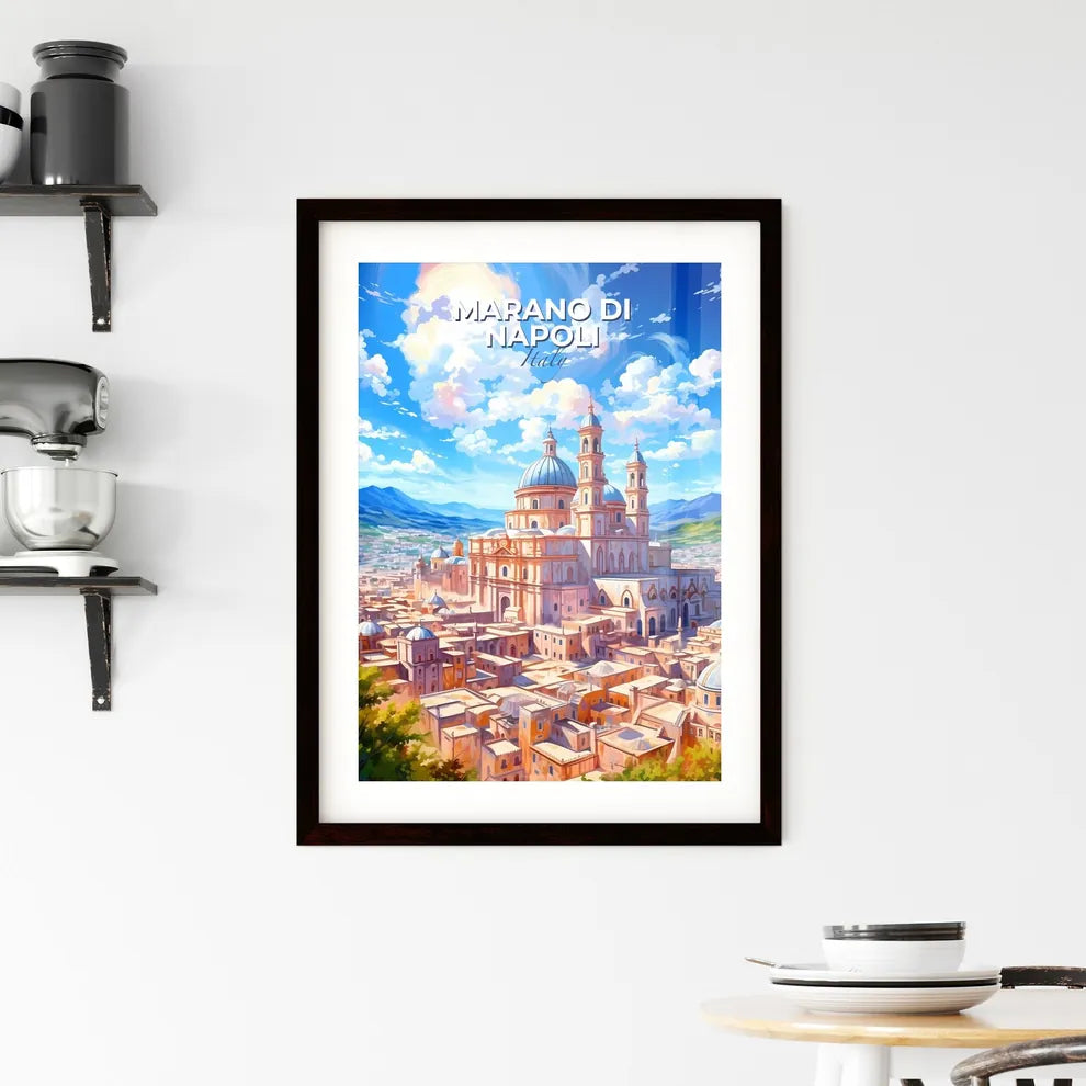 Marano Di Napoli, Italy, A Poster of a large building with towers and domes Default Title